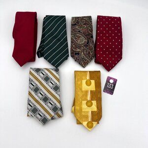 Lot of six Men's ties, some vintage, good condition